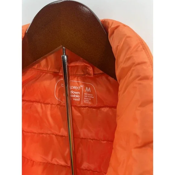 Medium Orange Ultra Light Down Vest - Picture 2 of 3